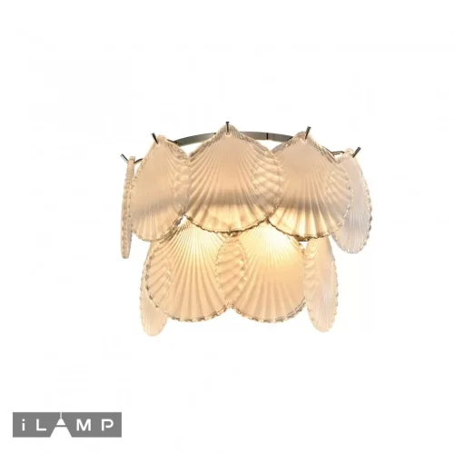 Бра Soho W2546-2 NIC iLamp прозрачный на 2 лампы, основание никель в стиле арт-деко флористика современный флористика