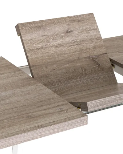 Стол PLAIN, 116-158*74, дуб Ан/белый УТ000034571 Stool Group столешница светлая дерево из лдсп фото 5