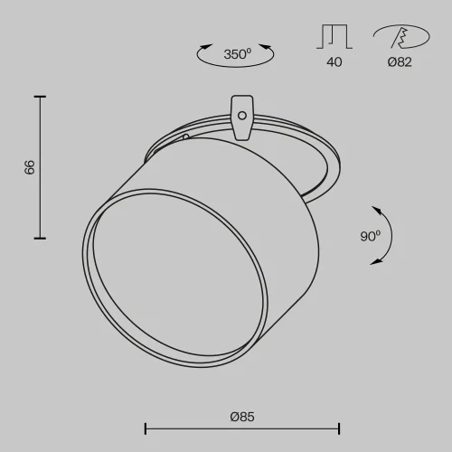 Светильник точечный LED Onda DL024-12W4K-BMG Maytoni матовый золото на 1 лампу, основание матовое золото чёрное в стиле современный хай-тек круглый фото 10
