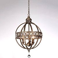 Люстра подвесная Fiumichino L51603.74 L'Arte Luce бронзовая на 3 лампы, основание бронзовое в стиле классика 