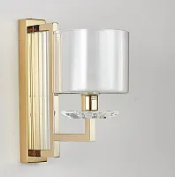 Бра 4401/A gold Newport белый прозрачный 1 лампа, основание золотое в стиле современный 