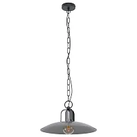 Светильник подвесной лофт Kenilworth 43203 Eglo никель 1 лампа, основание чёрное в стиле лофт 