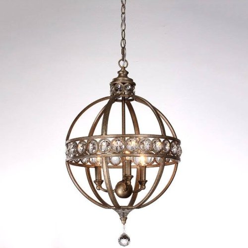 Люстра подвесная Fiumichino L51603.74 L'Arte Luce бронзовая на 3 лампы, основание бронзовое в стиле классический 