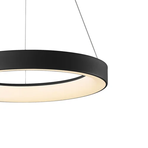 Светильник подвесной LED Niseko 7755 Mantra чёрный 1 лампа, основание чёрное в стиле хай-тек модерн кольца фото 3