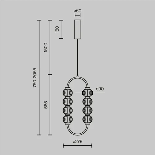 Светильник подвесной LED Amulet MOD555PL-L11G3K Maytoni прозрачный на 1 лампу, основание золотое в стиле современный арт-деко фото 6