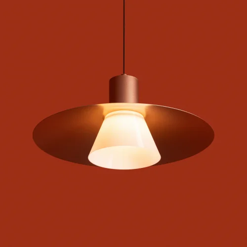 Светильник подвесной LED Fari FR5600PL-L5MG Freya матовый золото на 1 лампу, основание чёрное в стиле современный лофт фото 7