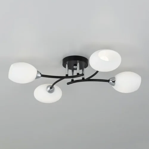 Люстра потолочная Флорида CL148145 Citilux белая на 4 лампы, основание чёрное в стиле современный  фото 3