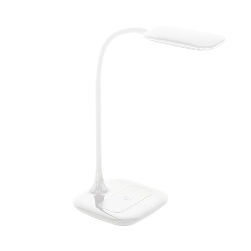 Настольная лампа LED Masserie 98247 Eglo белая 1 лампа, основание белое полимер в стиле современный 