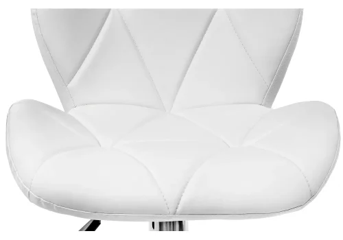 Барный стул Trio 1 white 11877 Woodville, белый/экокожа, ножки/металл/хром, размеры - *1120***470*500 фото 9