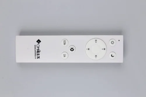 Люстра с пультом LED Canaglia OML-47607-60 Omnilux белая на 1 лампа, основание белое в стиле хай-тек с пультом фото 5