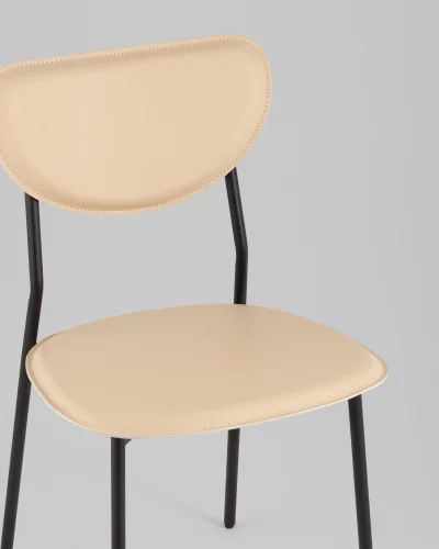 Стул обеденный Minnie, бежевый УТ000039220 Stool Group, бежевый/экокожа, ножки/металл/чёрный, размеры - ***** фото 7