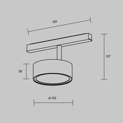 Трековый светильник LED Magnetic track system Exility TR040-2-18W3K-BBS Maytoni латунь для шинопроводов серии Magnetic track system Exility чёрный фото 10