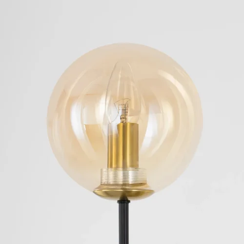Бра с выключателем Лорен CL146413 Citilux янтарный на 1 лампа, основание бронзовое в стиле современный молекула шар фото 4