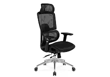 Компьютерное кресло Olimpus black / chrome 15624 Woodville, чёрный/ткань, ножки/металл/чёрный, размеры - *1290***670*700