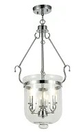 Светильник подвесной Leo LDP 6116-3 CHR Lumina Deco прозрачный 3 лампы, основание хром в стиле кантри классика 