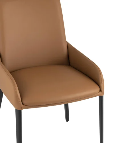 Стул Челси, экокожа, коричневый УТ000025612 Stool Group, коричневый/экокожа, ножки/металл/чёрный, размеры - ****500*505 фото 6