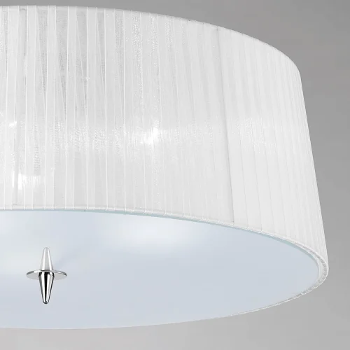 Люстра потолочная  LOEWE CHROME 4640 Mantra белая на 3 лампы, основание хром в стиле современный  фото 5