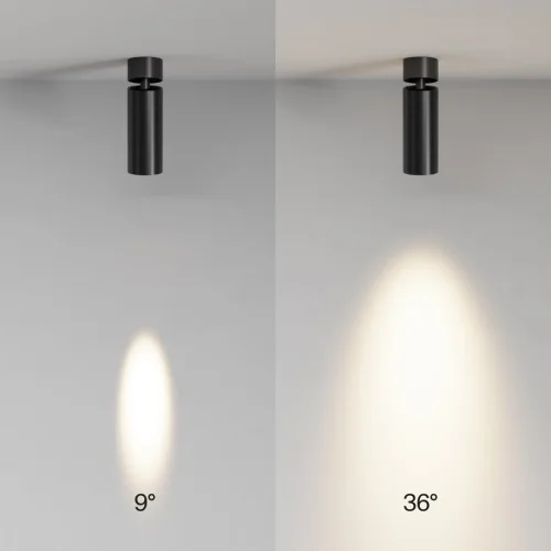 Светильник накладной LED Focus Led C055CL-L12W2.7K-SS-B Maytoni чёрный на 1 лампу, основание чёрное в стиле современный хай-тек трубочки фото 9 Светильник накладной LED Focus Led C055CL-L12W2.7K-SS-B Maytoni чёрный на 1 лампу, основание чёрное в стиле современный хай-тек трубочки фото 9