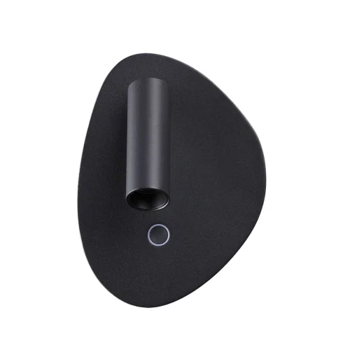 Бра с выключателем LED Roy 7182/9WL Odeon Light чёрный на 1 лампу, основание чёрное в стиле хай-тек для чтения