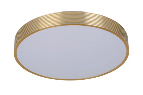 Светильник потолочный LED Malin 79184/24/02 Lucide белый 1 лампа, основание латунь матовое золото в стиле современный  фото 2