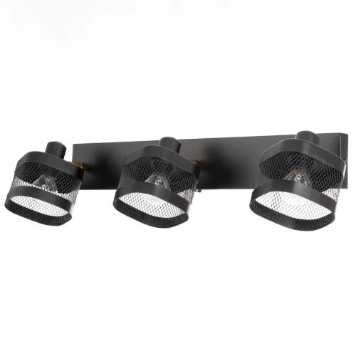 Бра с выключателем Хаген CL531535 Citilux чёрный на 3 лампы, основание чёрное в стиле современный лофт  фото 5
