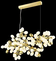 Люстра подвесная Olivia WE232.12.323 Wertmark белая на 95 ламп, основание золотое в стиле современный ветви