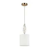 Светильник подвесной Pollen 5423/1 Odeon Light белый 1 лампа, основание золотое в стиле современный 