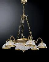 Люстра подвесная  L 6202/6+3 Reccagni Angelo белая на 9 ламп, основание античное бронза в стиле классический 