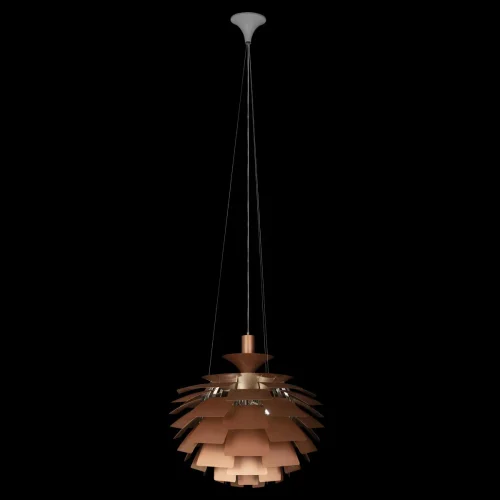 Светильник подвесной Artichoke 10156/800 Brass LOFT IT бронзовый на 5 ламп, основание белое в стиле флористика арт-деко фото 2