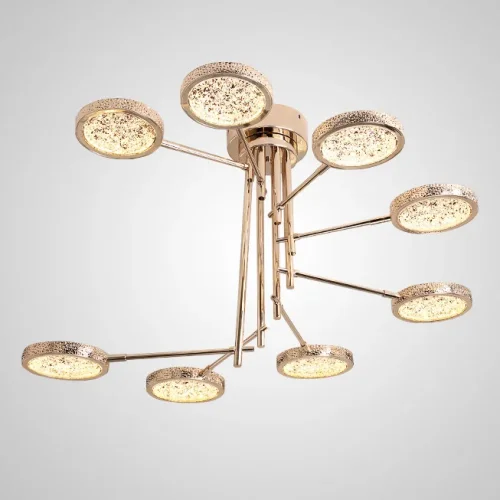 Люстра потолочная NAINA B CH B L8 208192-23 ImperiumLoft прозрачная на 8 ламп, основание золотое в стиле современный  Люстра потолочная NAINA B CH B L8 208192-23 ImperiumLoft прозрачная на 8 ламп, основание золотое в стиле современный