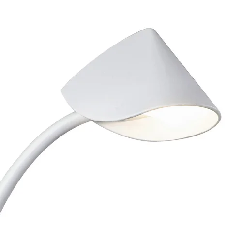 Настольная лампа LED Capuccina 7576 Mantra белая 1 лампа, основание белое металл в стиле хай-тек современный  фото 2
