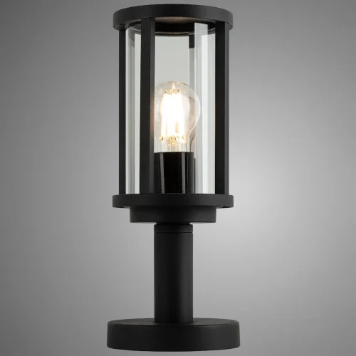 Парковый светильник Toronto A1036FN-1BK Arte Lamp уличный IP54 чёрный 1 лампа, плафон прозрачный в стиле современный E27 фото 3