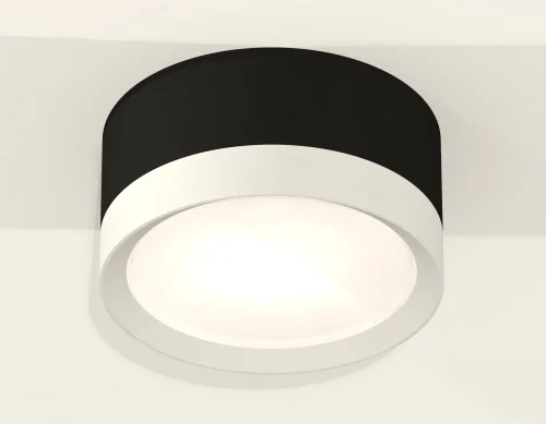 Светильник накладной XS8102001 Ambrella light белый 1 лампа, основание чёрное в стиле хай-тек круглый фото 2