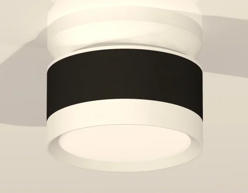 Светильник накладной XS8102045 Ambrella light чёрный белый 1 лампа, основание белое в стиле хай-тек круглый фото 3
