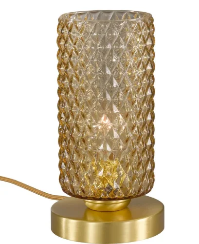 Настольная лампа P 10030/1 Reccagni Angelo янтарная 1 лампа, основание матовое золото металл в стиле современный классический  фото 3
