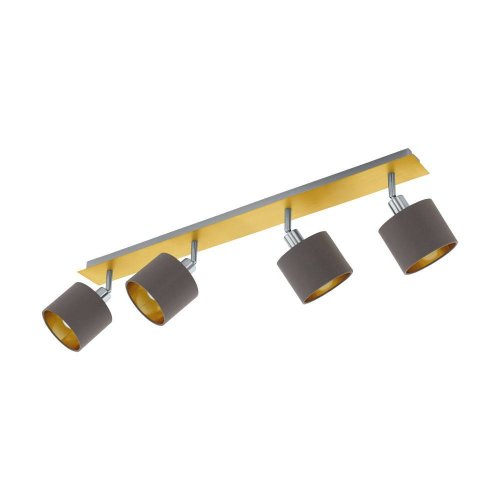 Спот с 4 лампами Valbiano 97539 Eglo золотой коричневый E14 в стиле современный 