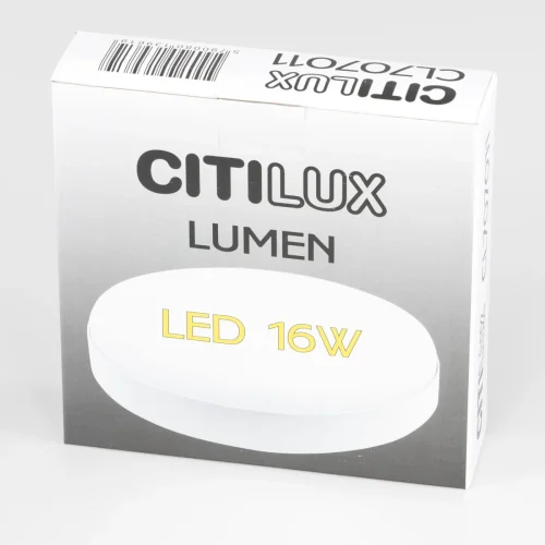 Светильник накладной LED Люмен CL707011 Citilux белый 1 лампа, основание белое в стиле современный круглый фото 3