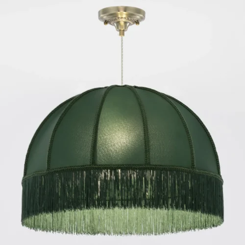 Светильник подвесной Базель CL407032 Citilux зелёный 1 лампа, основание бронзовое в стиле классический кантри  фото 4