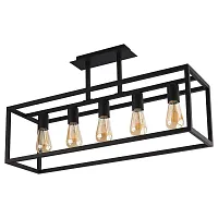 Люстра потолочная Crate 9047-NW Nowodvorski чёрная на 5 ламп, основание чёрное в стиле современный 
