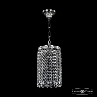 Светильник подвесной 19201/15IV Ni Leafs Bohemia Ivele Crystal прозрачный 1 лампа, основание никель в стиле классический leafs