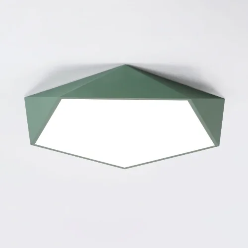 Светильник потолочный GEOMETRIC B D42 Green 101608-26 ImperiumLoft белый 1 лампа, основание зелёное в стиле современный 