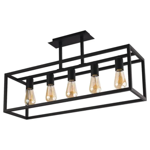 Люстра потолочная Crate 9047-NW Nowodvorski чёрная на 5 ламп, основание чёрное в стиле современный 