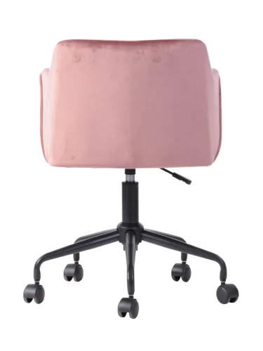 Стул офисный JAMAL, розовый УТ000005375 Stool Group, розовый/велюр, ножки/металл/чёрный, размеры - ****515*520 фото 2