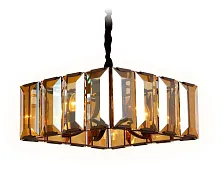 Люстра подвесная Traditional TR5150 Ambrella light янтарная на 6 ламп, основание коричневое в стиле классический современный 