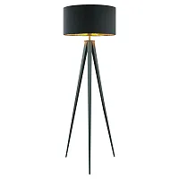 Торшер LSP-0607 Lussole на треноге чёрный 1 лампа, основание чёрное в стиле современный

