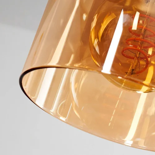 Светильник подвесной Castralvo 98592 Eglo янтарный 5 ламп, основание бежевое коричневое в стиле современный  фото 6