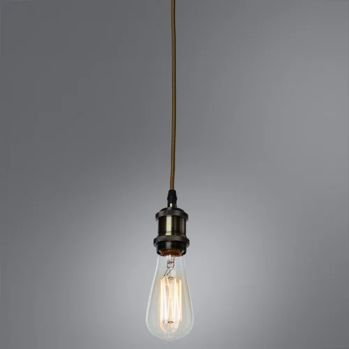 Светильник подвесной Electra A7002SP-1AB Arte Lamp без плафона 1 лампа, основание бронзовое в стиле лофт  фото 2
