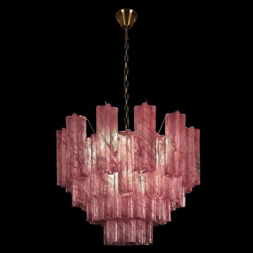 Люстра подвесная Мурано / Murano 10580/600 Pink LOFT IT розовая на 10 ламп, основание бронзовое в стиле арт-деко современный фото 2