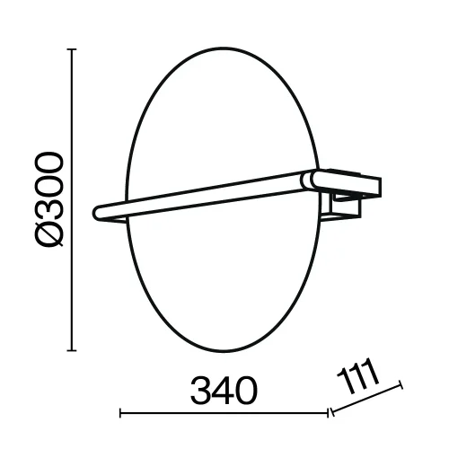 Бра LED Mira MOD279WL-L14B3K Maytoni белый чёрный на 1 лампу, основание чёрное белое в стиле современный отражённый свет фото 16