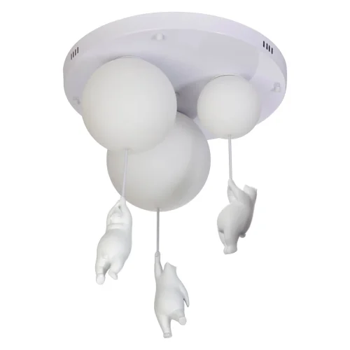 Люстра потолочная Loft IT Teddy 10030 214140-23 ImperiumLoft белая на 3 лампы, основание белое в стиле современный фото 2